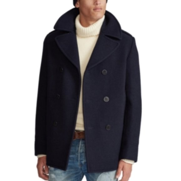 Polo Ralph Lauren Melton Wool Blend Peacoat Navy 40R